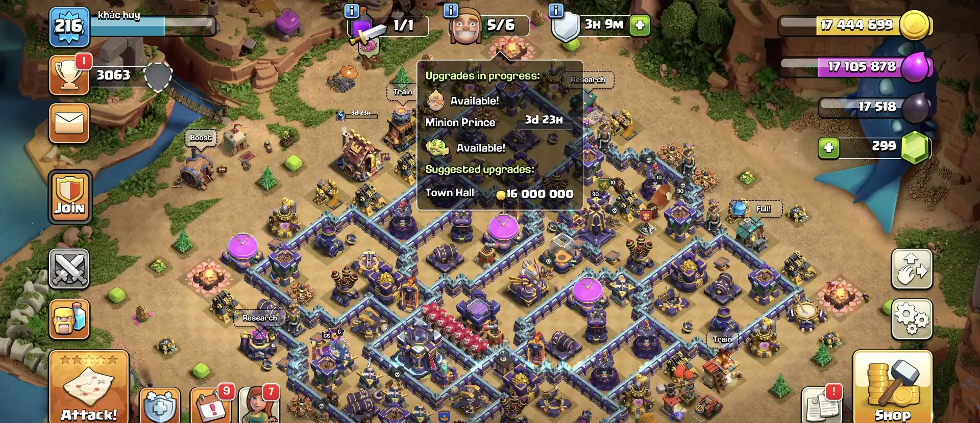 GREAT OFFER ✔️ TH 15 A2Z FULL MAX 🔥 EVERYTHING MAX ✔️ NOTHING LEFT 🔥 EPIC EQUIPMENT 🔥 HERO 90-90-63-65-40 👌 GOOD COLLECTION ✔️ EVERY SIDE JUST WOW 🔥 BEST DEAL