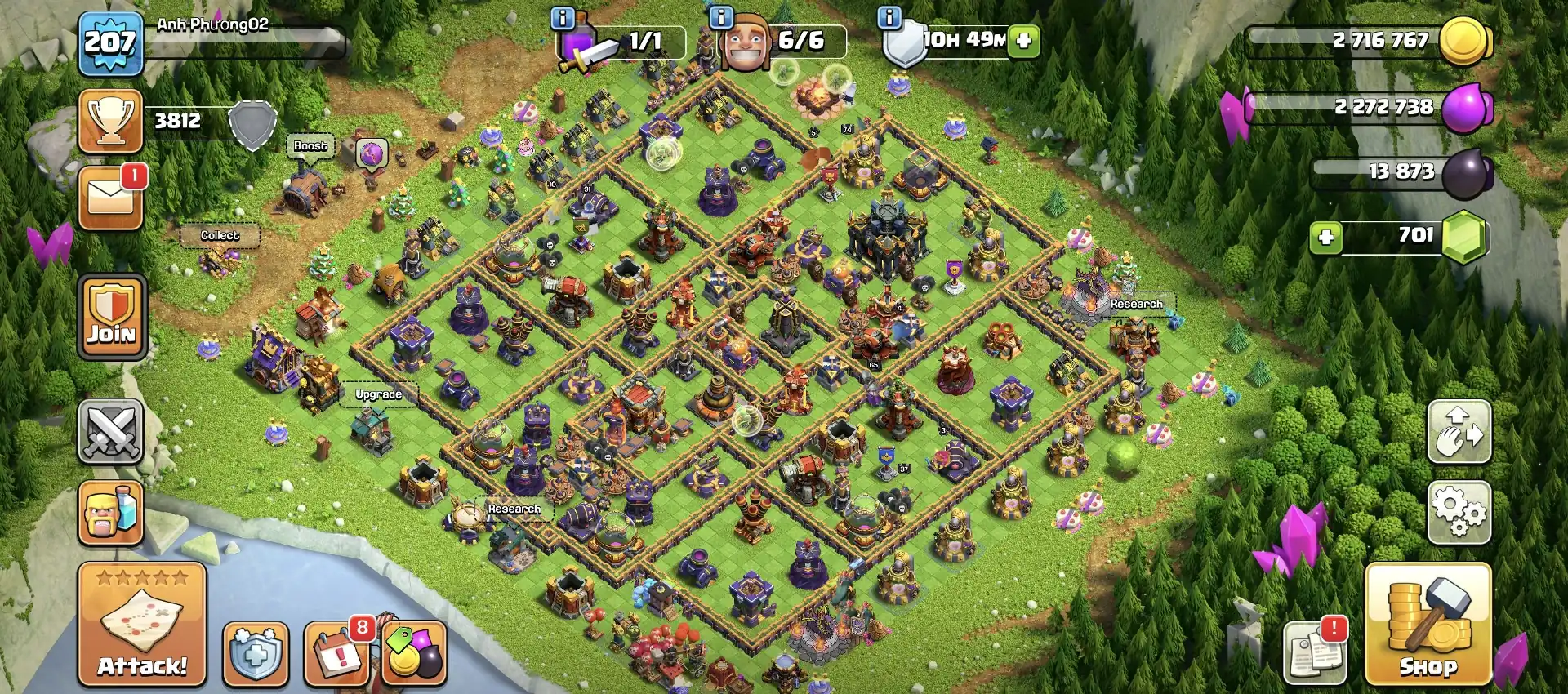 GREAT OFFER ✔️ TH 17 SUPER ACCOUNT 🚀 GOLDEB WALL 🔥 HEROS 74-91-63-65-37 🛎️ HIGH DEF+LAB 🚀 EVERY SIDE PERFECT ✔️ BEST OFFER