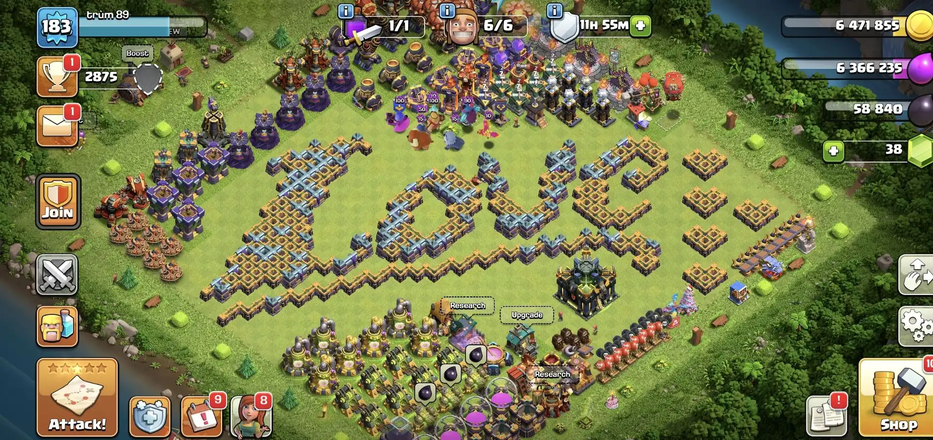 Fantastic Offer ✔️ Th 17 Super Account 🚀 Purple+Golden Wall 🛎️ Hero 71-83-42-65-31 🔥 Equipment Available ✔️ High Def+Lab 🔥 Every Side Perfect 🚀 Best Deal