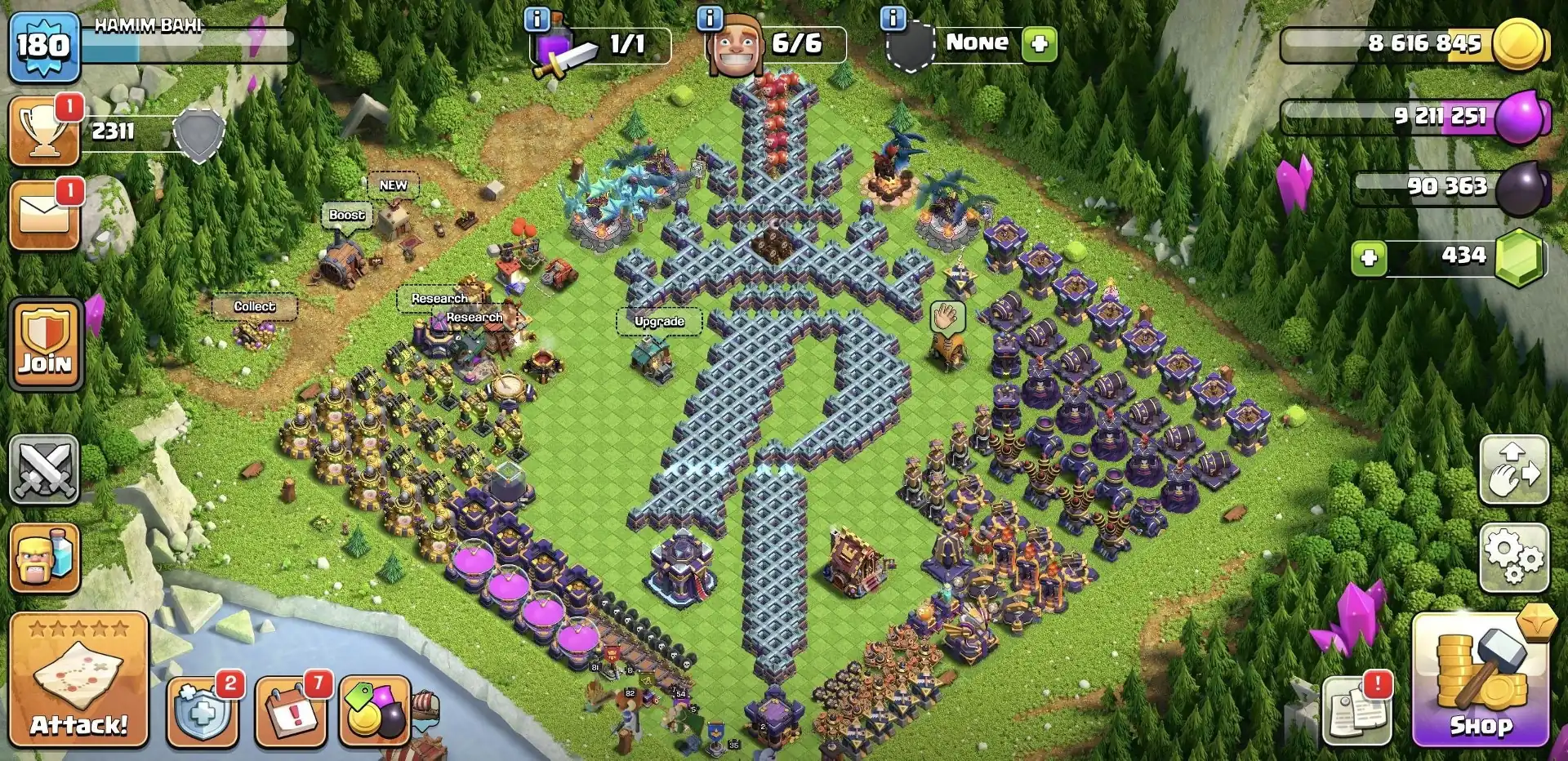 Value for money 🚀 Th 15 max account ✔️ PURPLE WALL 🔥 max defence 🚀 HIGH EPIC EQUIPMENT 🔥 heros 81-82-54-54-35 🔥 huge collection 🚀 EVERY SIDE PERFECT ✔️ SUPER OFFER