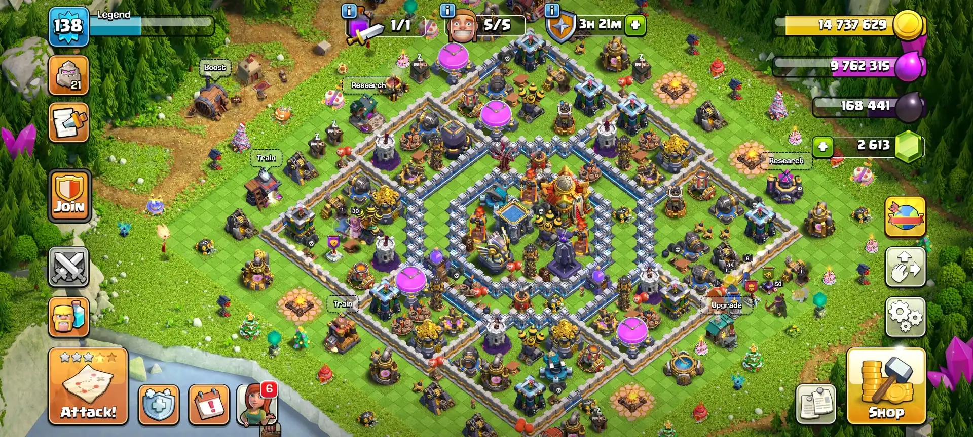 BEST EPIC ➤TH16 SUPER DONATION ➤2600 GEMS ➤HEROES: 44-50-42-30-6 ➤NC YES ➤6X PETS ➤EPIC: SB+GG+FA+MM+FB ➤XP-139 ➤BEST DEAL ➤ IOS & Android Both