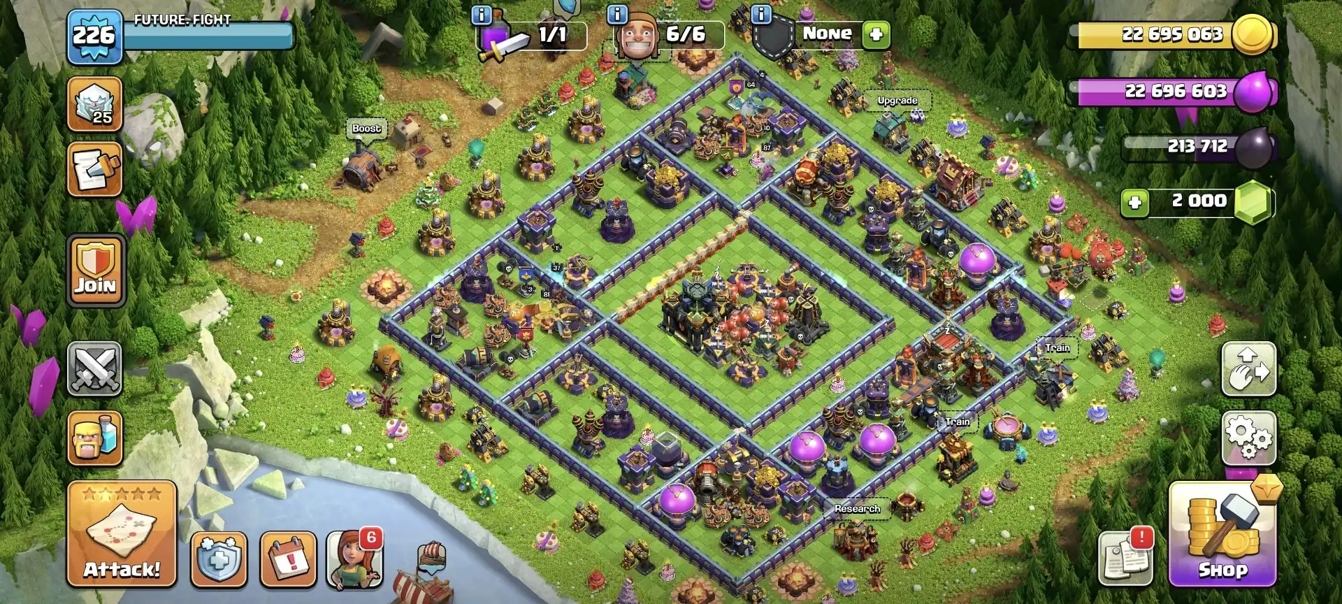 TH17 NEAR MAX | PURPLE WALL | ALL  EPIC | XP-227 | HEROES: 82-87-62-64-37 | NC YES | 1962+WS | 8X SKIN | BEST DEAL | FULL ACCESS