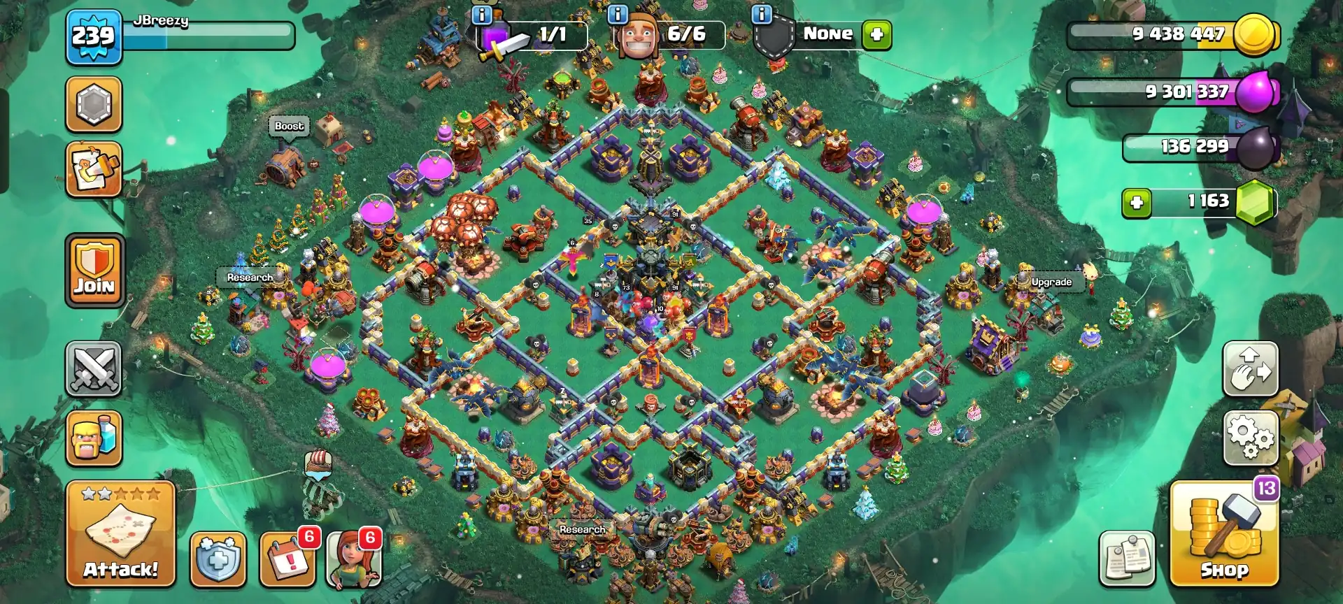 BEST OFFER✦TH 17 VERY GD ACC✦HERO|91|91|73|69|35✦ HIGH DFC AND PROFILE✦6B ✦HIGH PET SIEGE✦7 HERO SKIN✦HIGH WALL