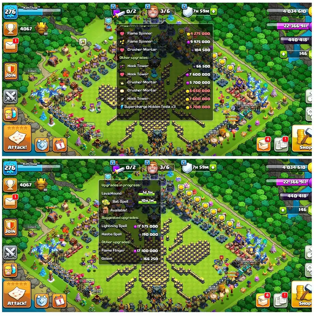 [Cheapest] TH 17 99% MAX |274 XP | All Max Equipment | Max Hypercharge | Heros: 100/100/80/75/50 | Max Builder Hall | 13× Hero Skin | QUICKLY Delivery