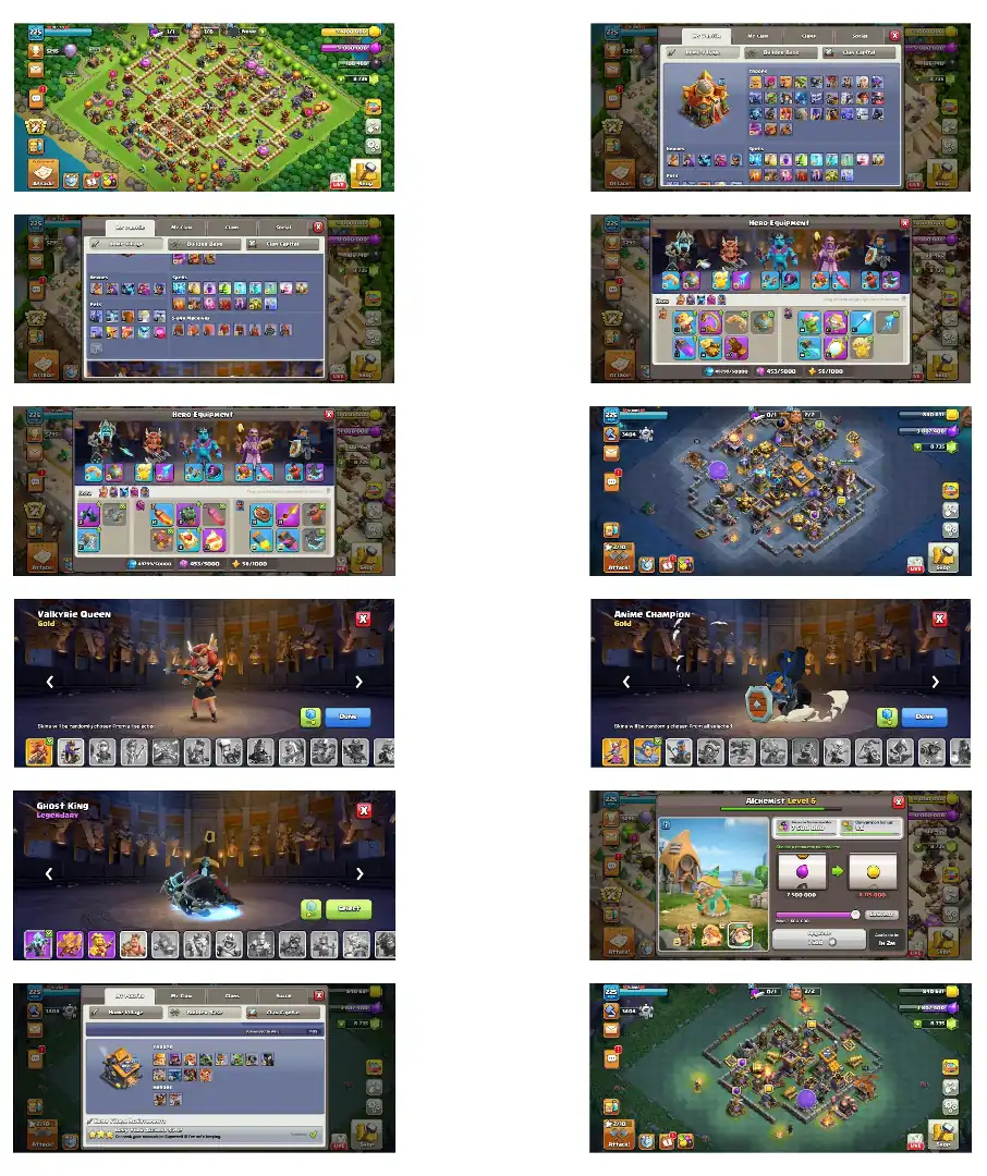 Cheapest Price ➤th 16 fully max➤heros 95_95_74_70_75➤100% defence & wall max➤3 epic equipment max➤paid scenery & skins➤Full Access