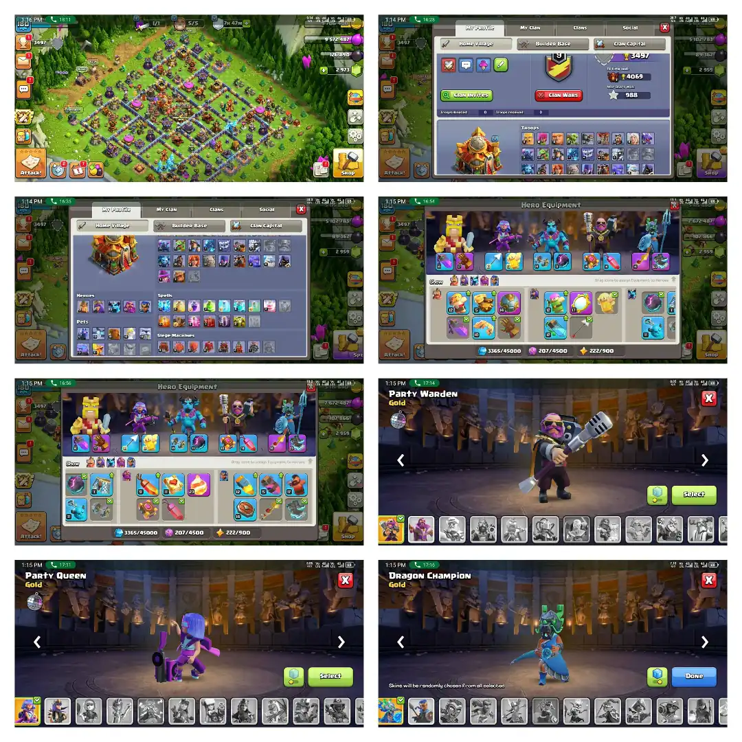 Very Cheap ➤th 16 full max➤heros 83_87_50_66_33➤96% defence max➤nc available➤good equipment➤instant delivery