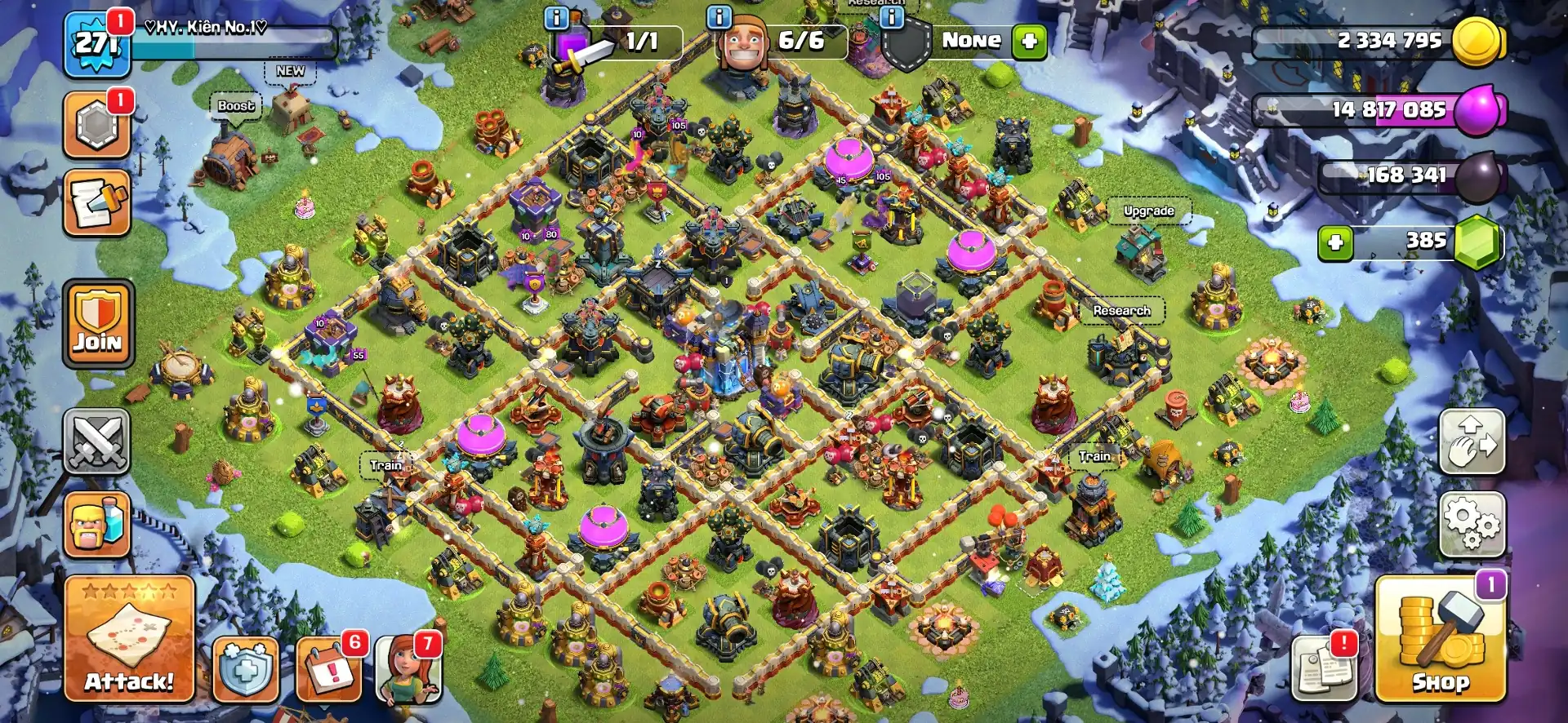 Christmas Offer 🎄 Th 18 Max Account✨Xp-271 ✨ Almost Max ✨ Heros 100-100-81-75-50 🔥 High Epic Equipment 🔥 B.B Max ✨ Big Discount