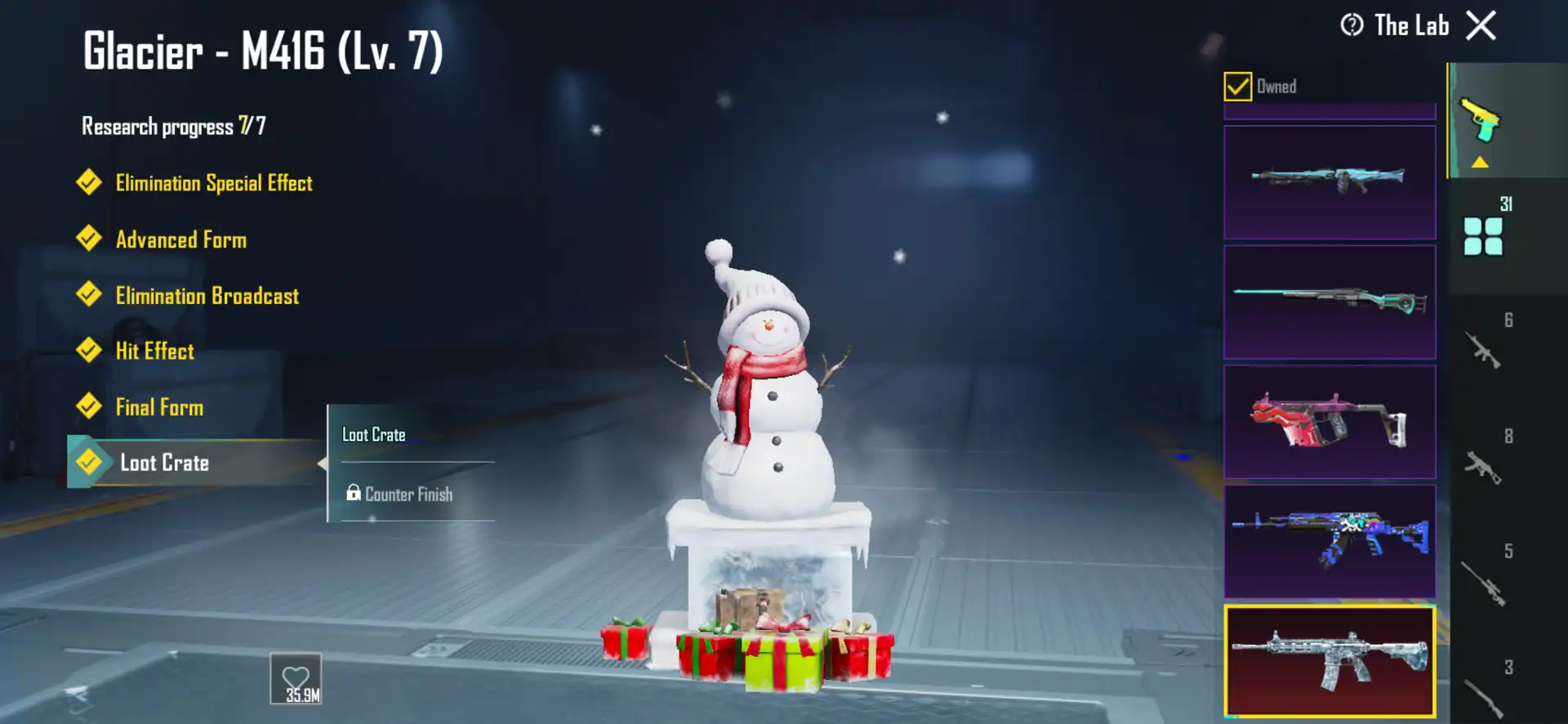 ULTRA RARE PUBG ACCOUNT | MAX M416 GLACIER | 32 GUN LABS | 3× CONQUEROR