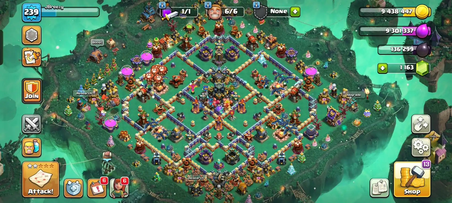 BEST OFFER✦TH 17 VERY GD ACC✦HERO|91|91|73|69|35✦ HIGH DFC AND PROFILE✦6B ✦HIGH PET SIEGE✦7 HERO SKIN✦HIGH WALL