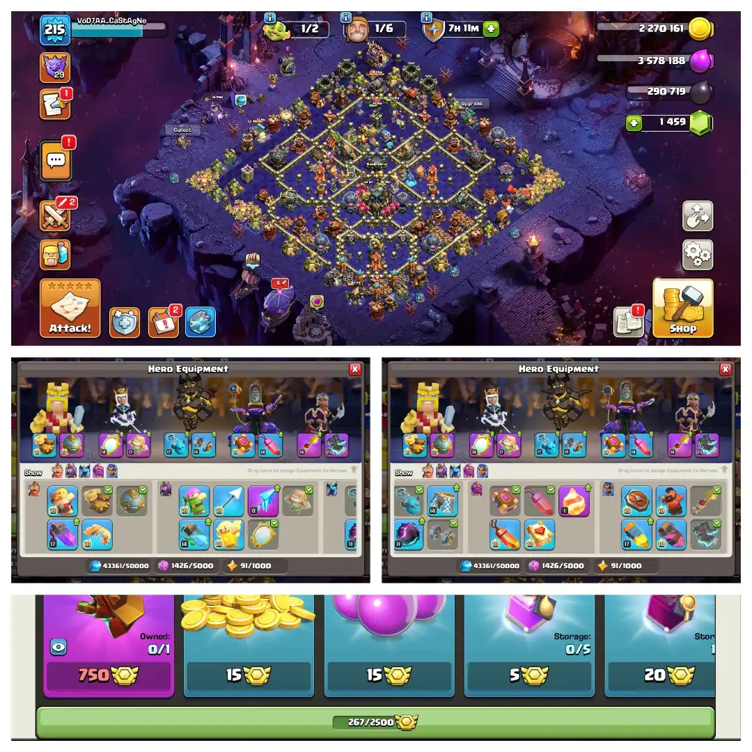 [Hot Offer] Th-17 Full Max ➤H-97/97/72/72/50 ➤7 epic equipments(SB Max) ➤325 wall Max ➤Cosmic scenery ➤Nc-500 | Full Access