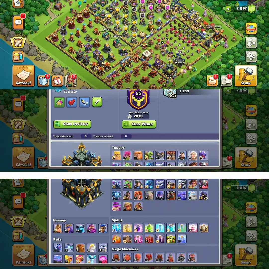 【Hero➾100/95/80/72/50】➢Th17 Full Max➢【Global Rarest Equipment Max】➢Max Defense & Max Profile➢[Free Nc]➢Full Ownership➢