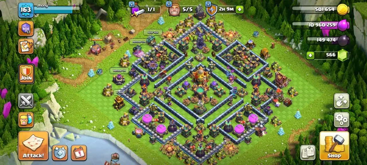 [EPIC:SN+SB+FB+EB] TH16 NEAR MAX | DARK WALL | HEROES: 54/52/41/27/20 | 7X SIEGE | NC YES | HIGH DFC | XP-163 | FULL ACCESS