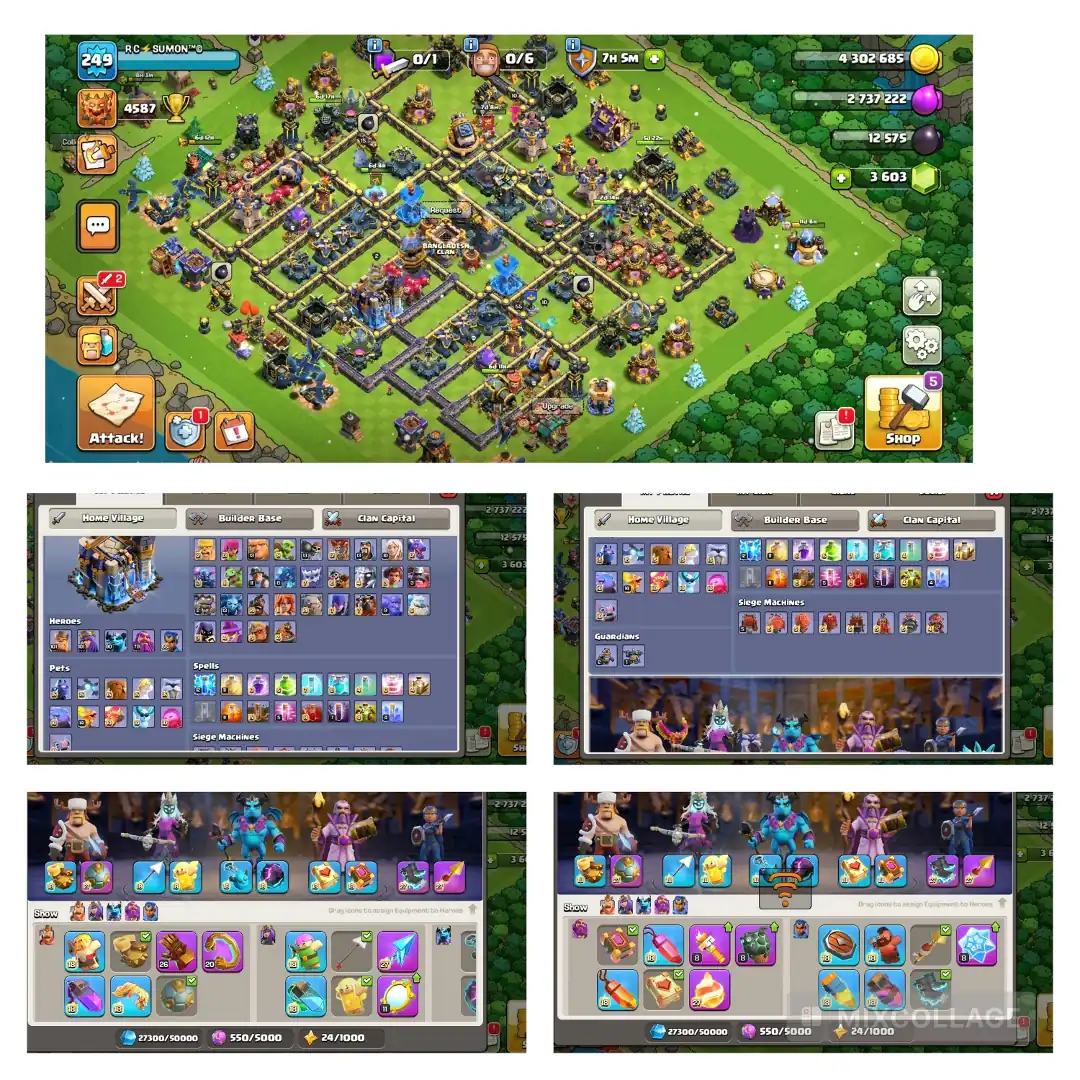 th:18 Near Max:Type | heros:101+101+90+79+55 |Equip:Max | pets:max | heros:updating | gems-3600 xp-249 | nc:500 | full: Safe:access | To buyer:mail