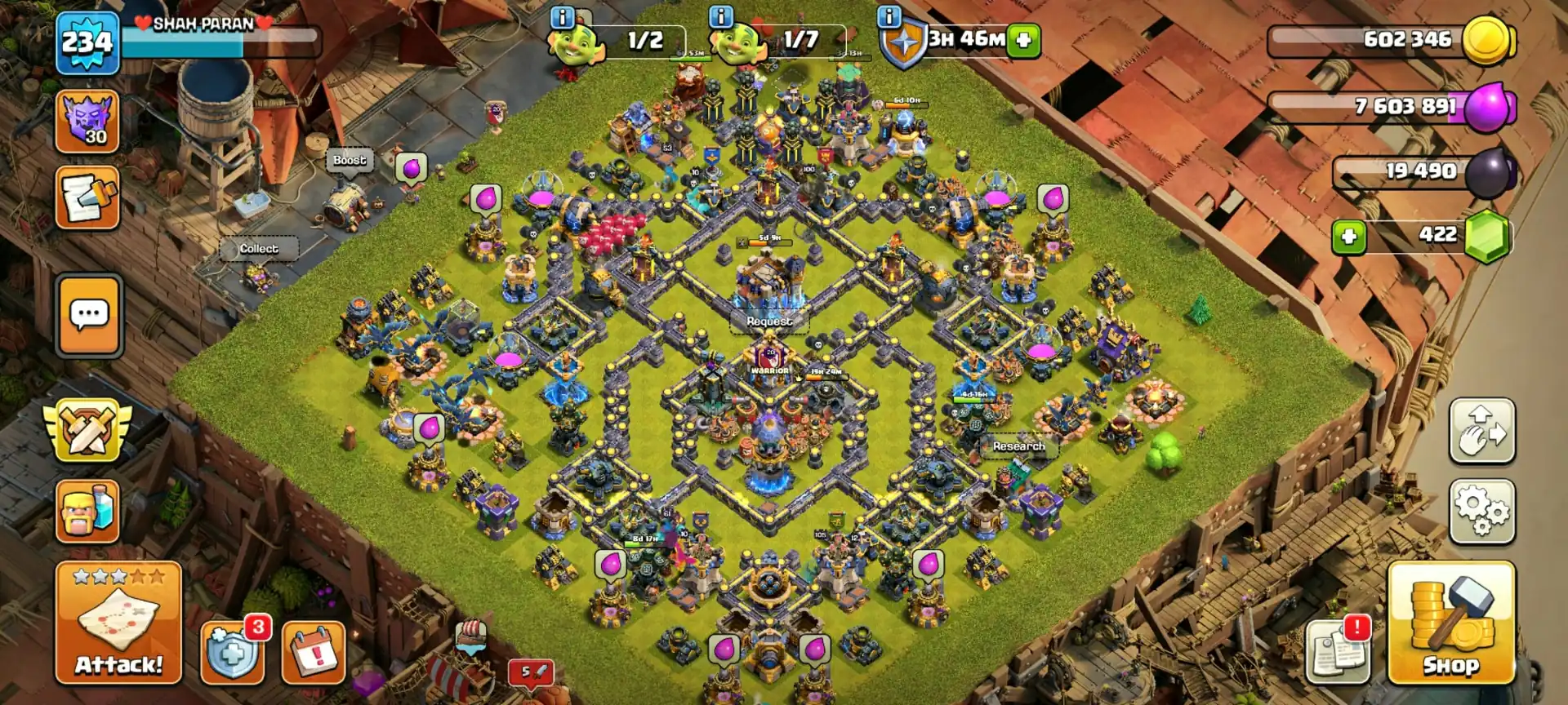 【Wall Max Type➾Defence Max】➢Th18 Near Max➢【Hero➾100/105/61/80/53】➢Gear 9 Epic Max➢Rare Account➢Full Ownership➢Instant Delivery➢