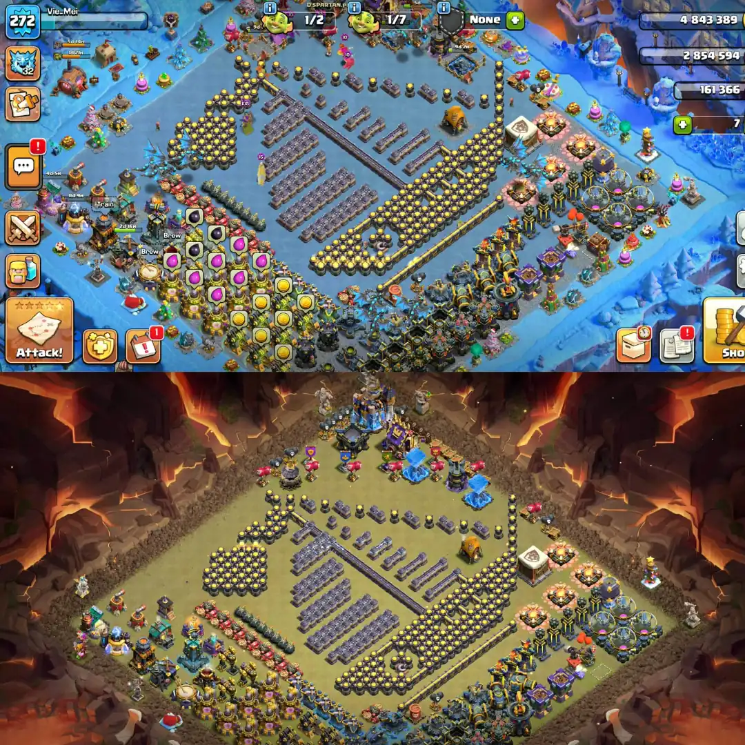 【34➾34 Equipment Max】➤Th18 Fully Max➤【Hero➾105/105/95/80/55】➤Rare Xp➾272➤Best Scenery & Skin➤Max Profile | Full Access➤Instant Delivery➤