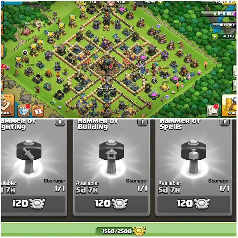 [4 Leaugue Skins]➤➤Th18 Exclusive Account➤➤8 Epic Almost Max➤➤Heros:100-100-90-75-50➤➤4400 Gems➤➤Nc Available➤➤Exp:231