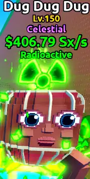 🌊ESCAPE TSUNAMI🌌 [Celestial Radioactive Dug Dug Dug] Level MAX♨️ Money 406Sx/s💰