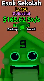 🌊ESCAPE TSUNAMI🌌[Celestial Emerald Esok Sekolah] Level MAX♨️Money 165Sx/s💰