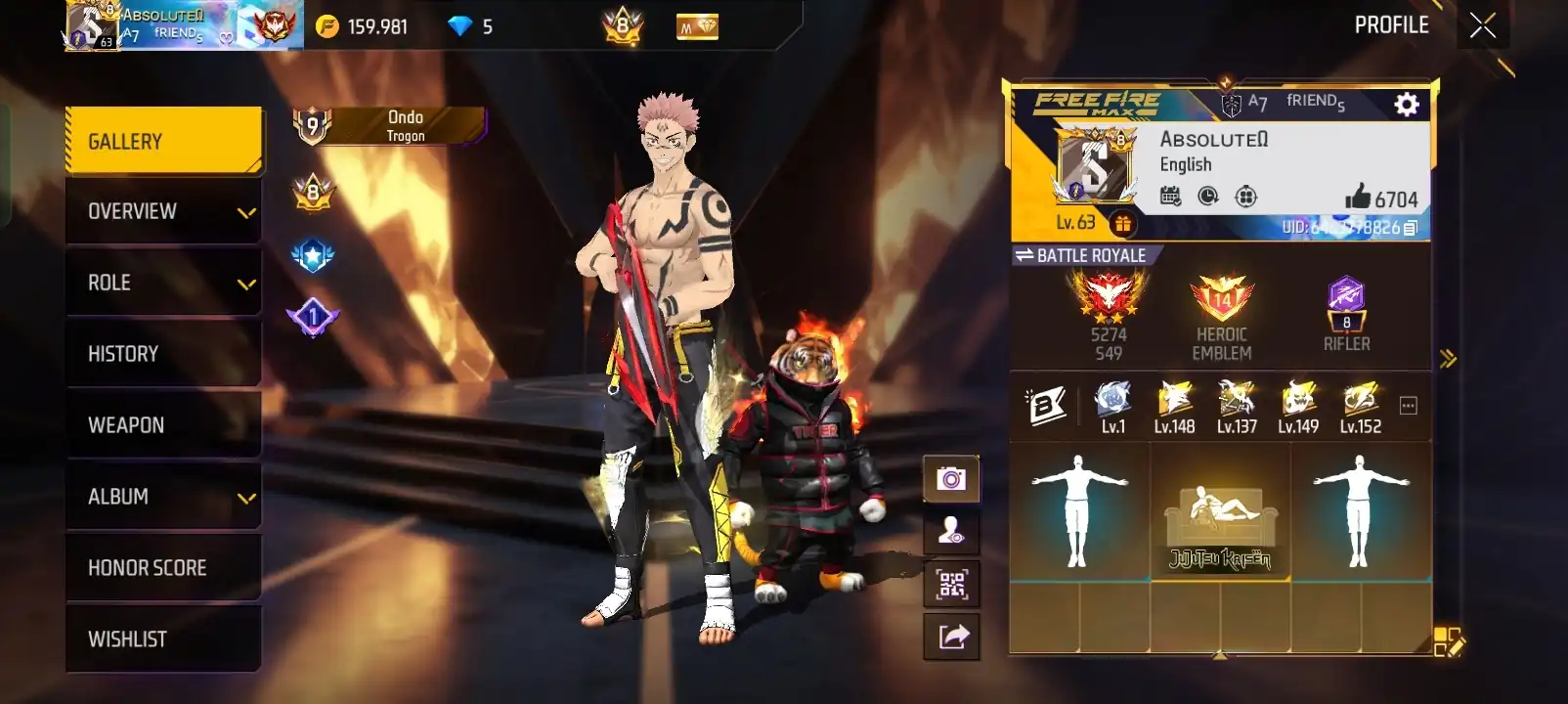 Free Fire Prime 8 Account