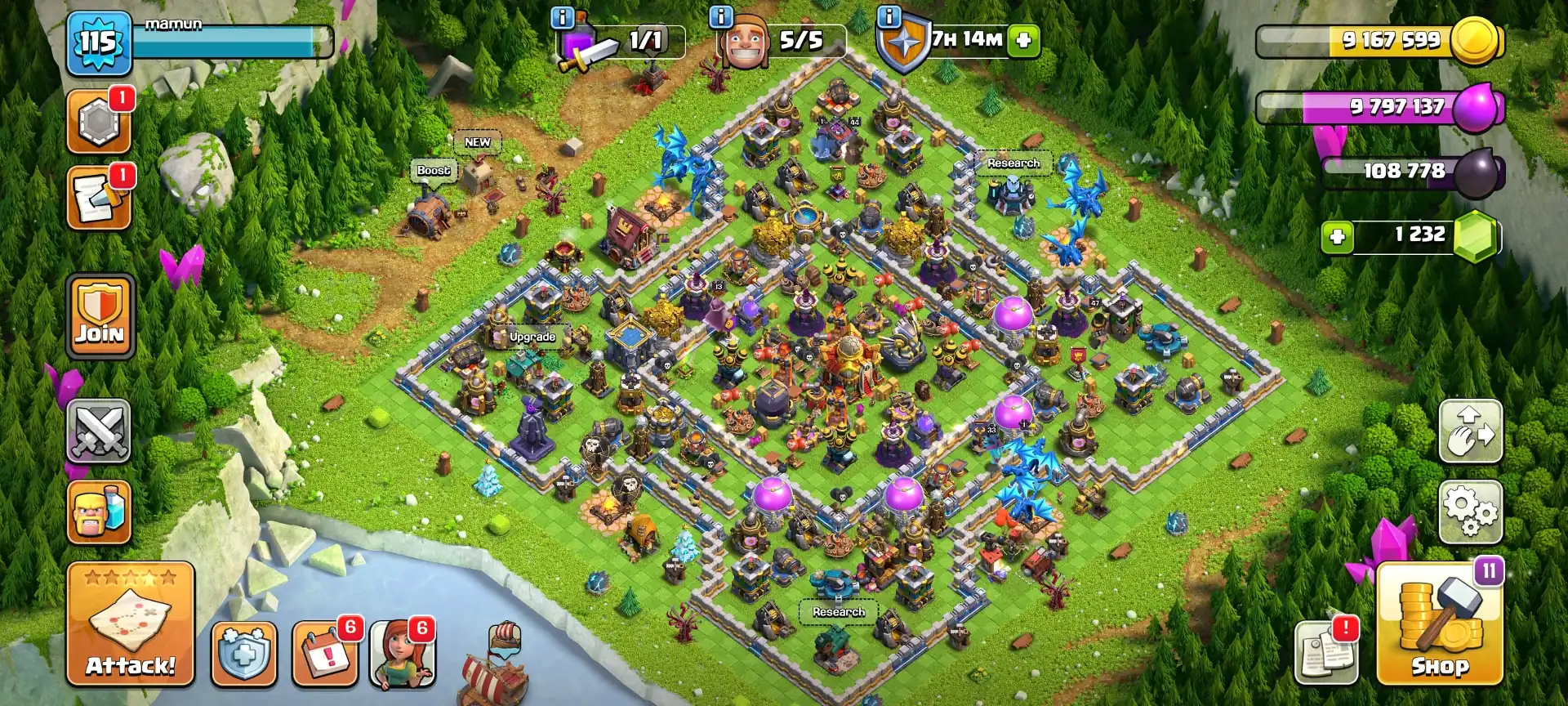 SUPER DEAL ➤TH16 GREAT DONATION ➤NC FREE ➤HEROES: 47-44-33-13-1 ➤HIGH DFC ➤163 WS ➤XP-115 ➤4X SKIN ➤4X SIEGE ➤FULL ACCESS