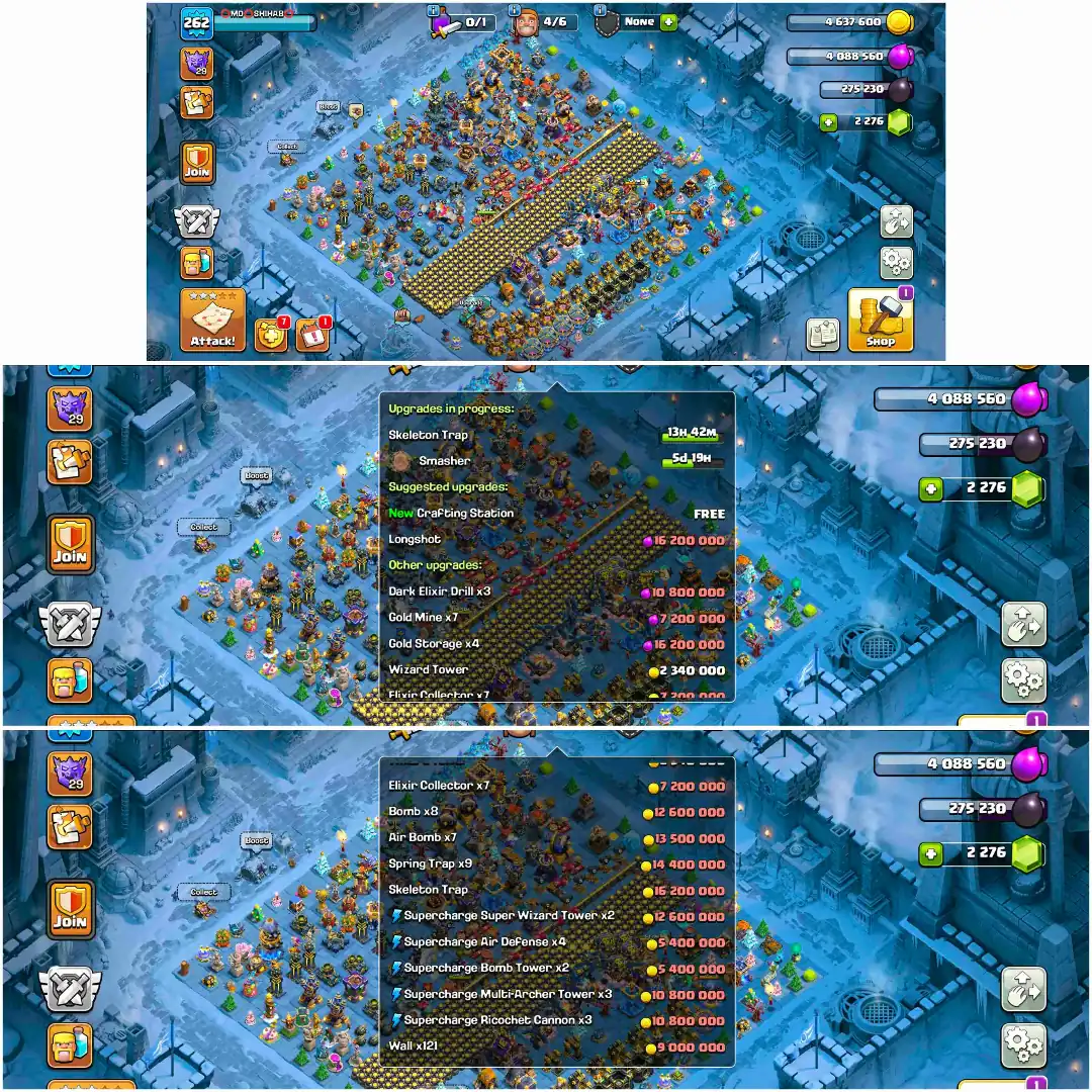 [Top Deal] Th18 Fully Max | 100% Max Profile | 8 Epic Max | 6x Scenery | 32x Hero Skin | Max Dfc | Max Hero | 4794 Ws | B.B 200% Max | Nc Yes