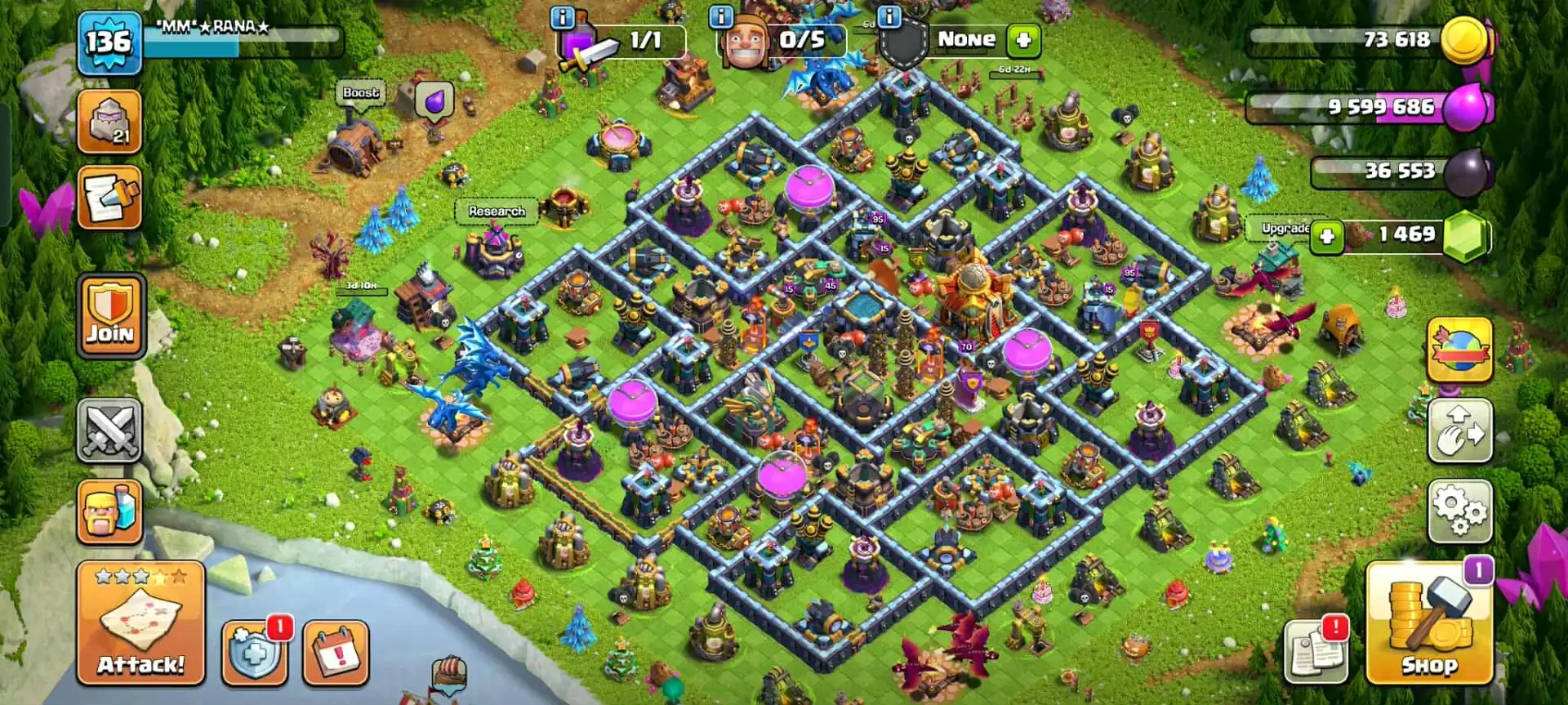 WOW OFFER✦TH 16 VERY GD ACC✦5X EPIC✦HERO|76|78|50|54|25✦NC YES✦DARK BLUE WALL✦HIGH DFC..