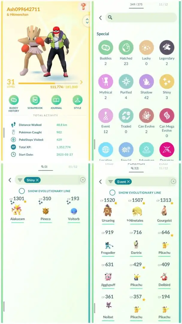 R113 | Level31 | 2 Legendary | 3 Shiny | 12 Costume | 2 Mythical | Mini Account