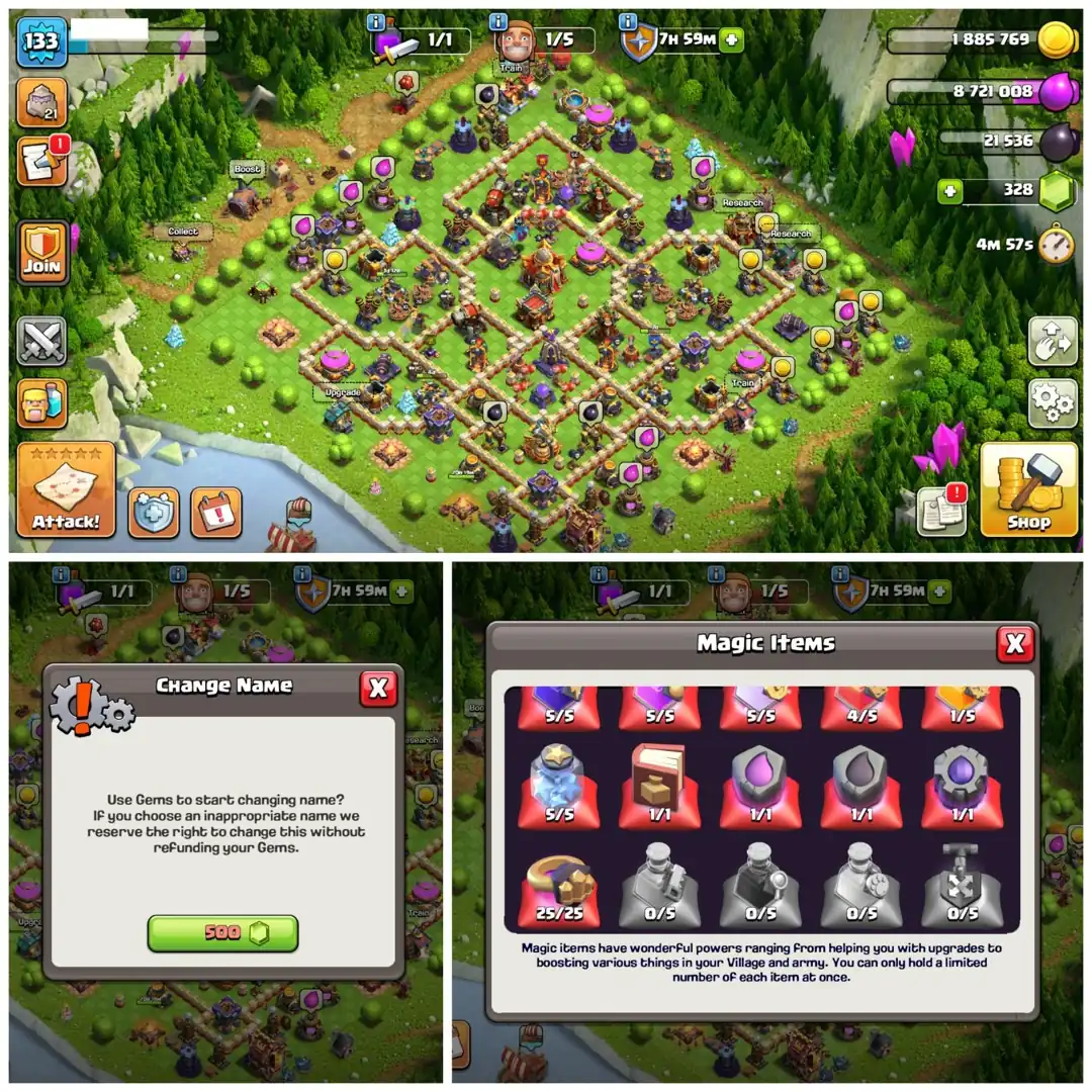TH16 Walls Fully Maxed Out | 9 Epic Equipments | High Level Heroes & Troops | Stacked Magic Items + 200 CWL Medals | Android/iOS