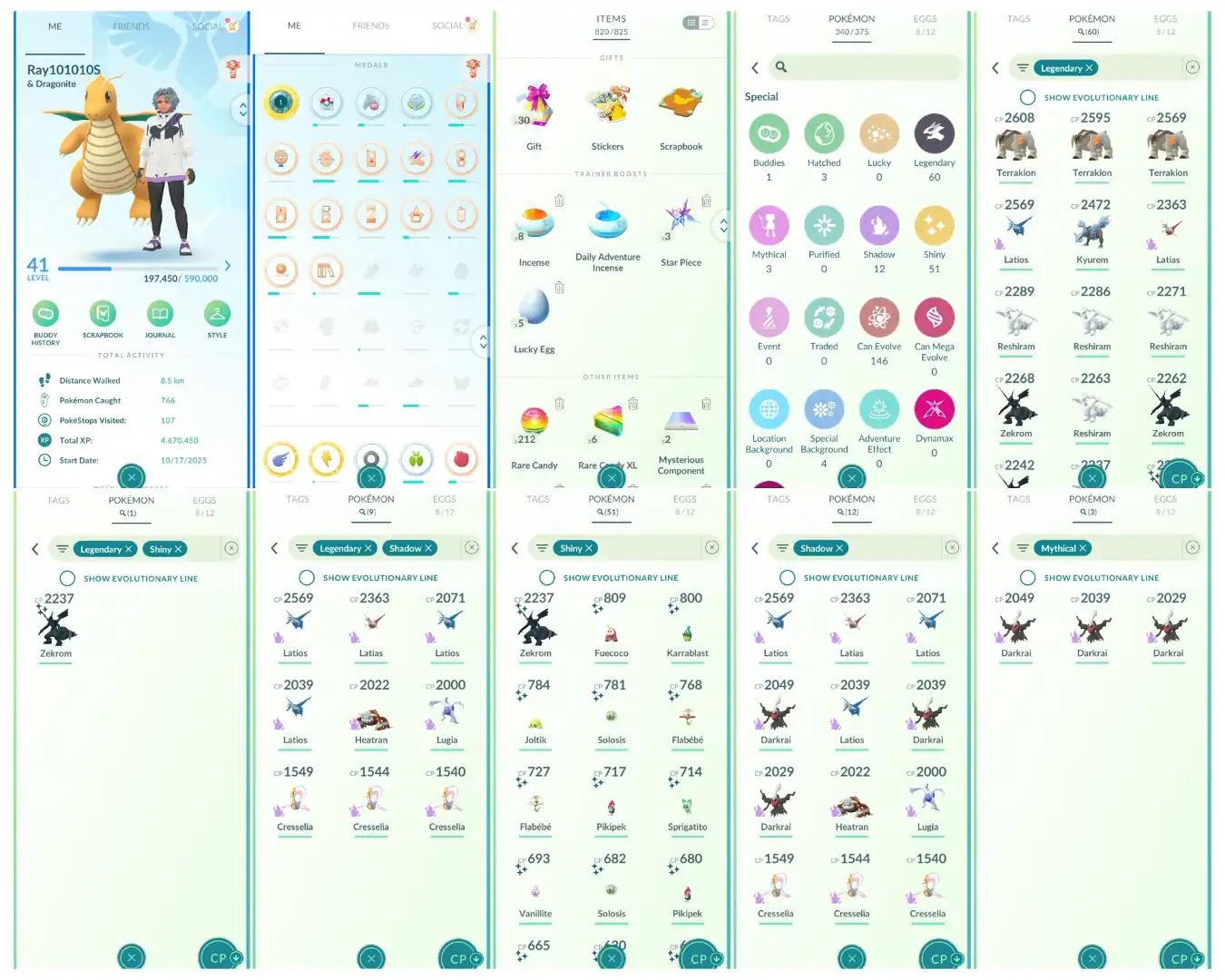 Level 41 ⚡ 60 Legendary ⚡ 51 Shiny ⚡ Shiny Legendary Zekrom ⚡ Necrozma BG ⚡ 9 Shadow Legendary ⚡ All Tradable