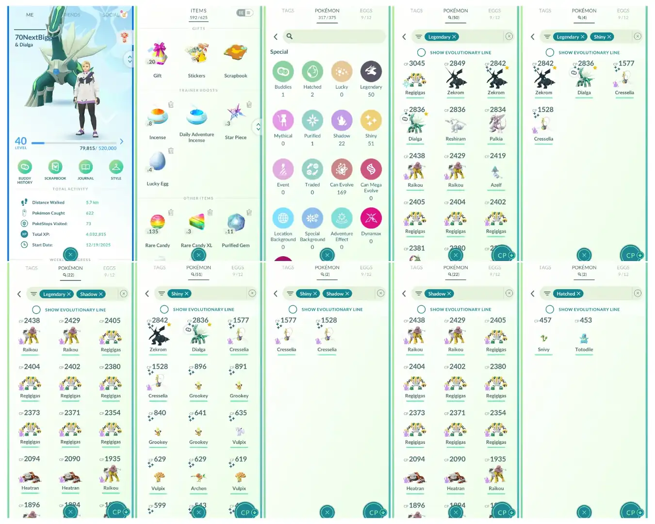 Level 40 | 50 Legendary : 51 Shiny | 4 Shiny Legendary : 2 Shiny Shadow | 22 Shadow Legendary : High CP Pokemons | All Tradable