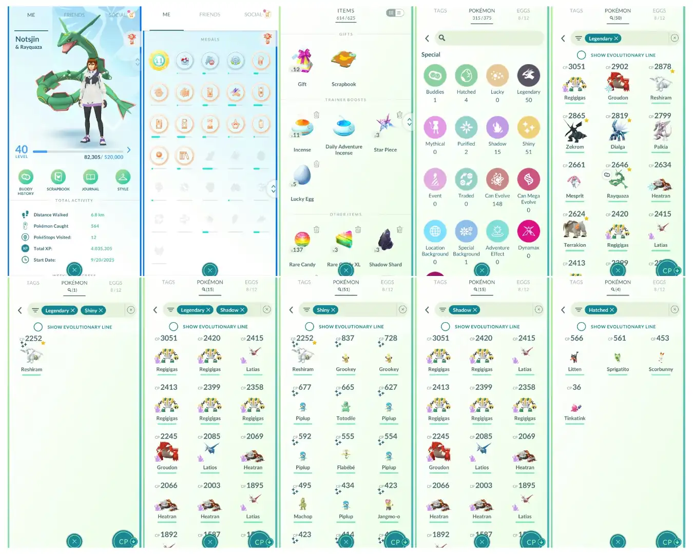 Level 40 | 50 Legendary : 51 Shiny | Shiny Legendary Reshiram : 26 Special | 15 Shadow Legendary : High CP Pokemons | All Tradable